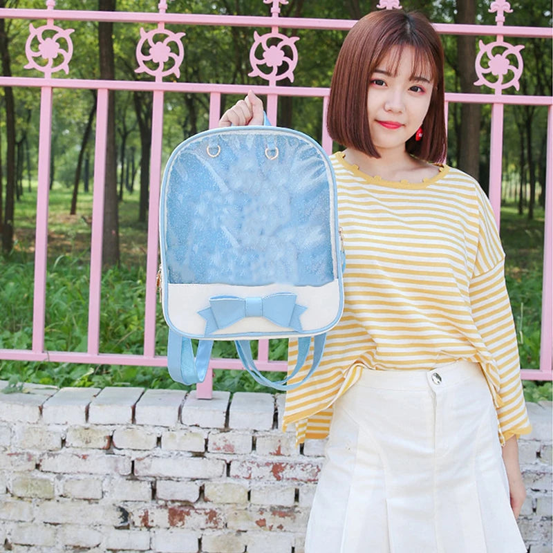 Clear Women Backpack Itabags Japanese School Bookbag for Teenage Girls