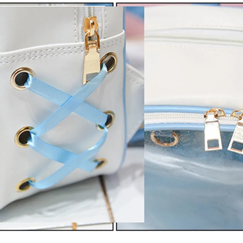 Clear Women Backpack Itabags School Bag for Teenage Girls