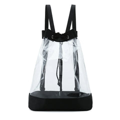 Clear Promo Transparent Backpack with String Closure