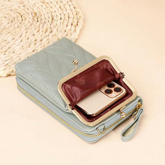 Small Shoulder Phone Bag Diamond Lattice Crossbody Handbag Purse