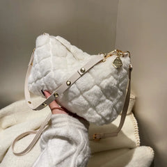 Cloud Lamb Maomao Bag for Women Plush Cross-body Handbag