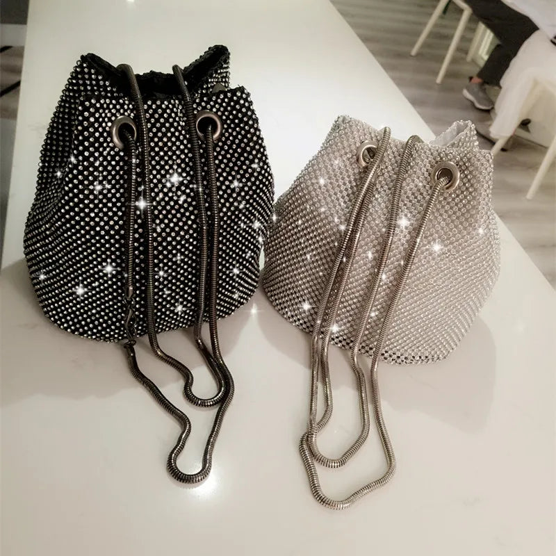 Diamond Clutch Evening Bag Women Shoulder Handbag Lady Wedding Party Pouch
