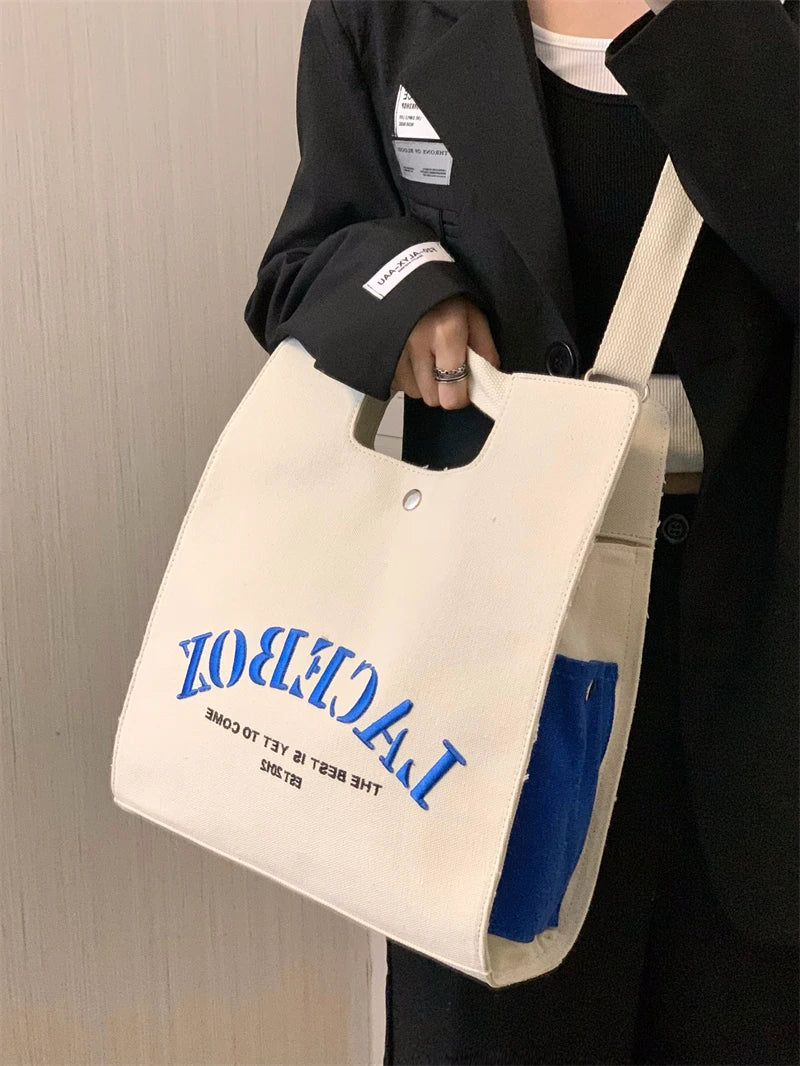Women's Canvas Crossbody Bag Large Shoulder Tote Handbag