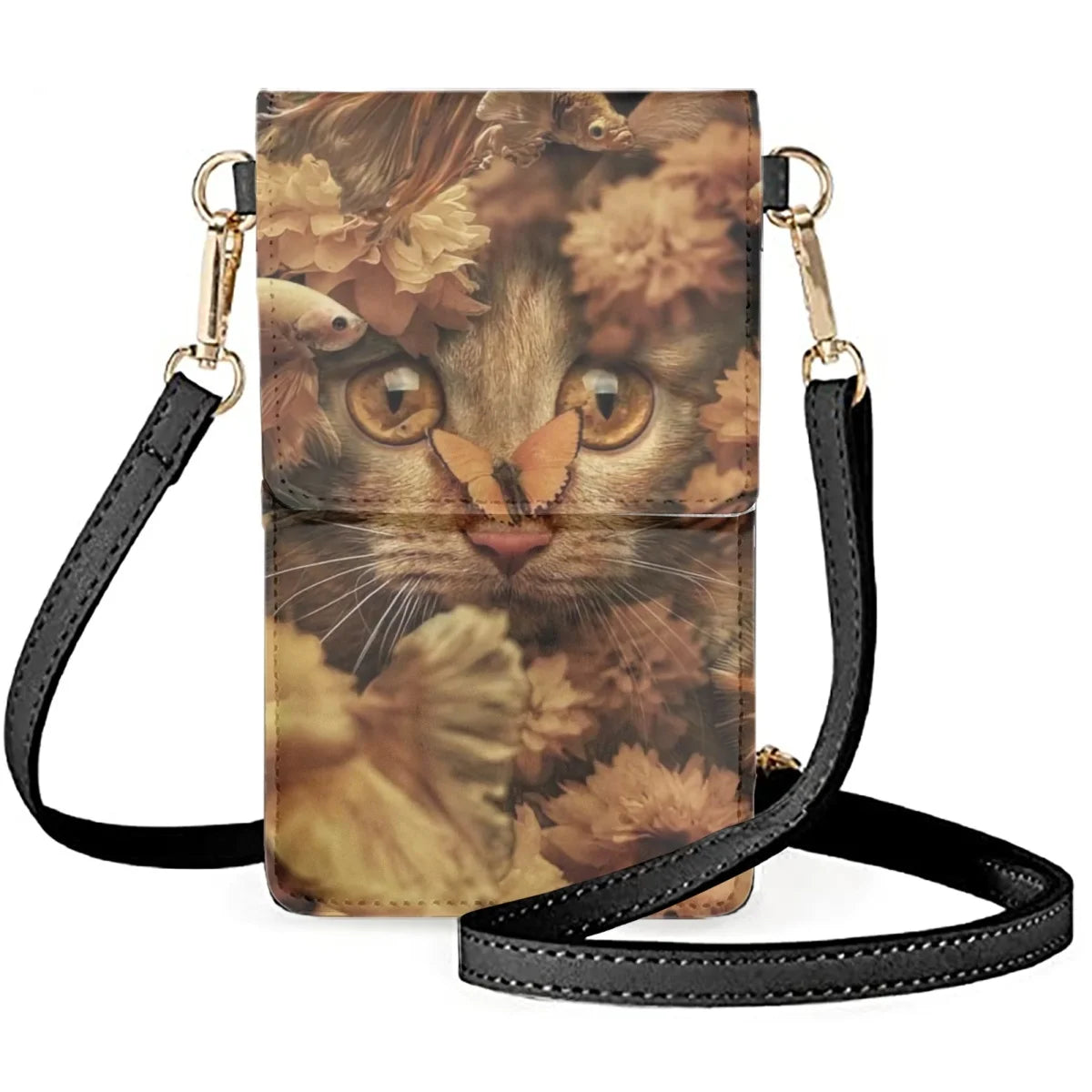 Coloranimal 3D Cat Goldfish Phone Bag