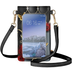 Coloranimal Rose Glass Texture Leather Messenger Bag