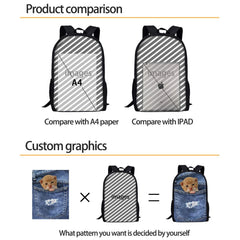 Colorful Music Note Printing School Shoulder Bag Guitar School Backpack