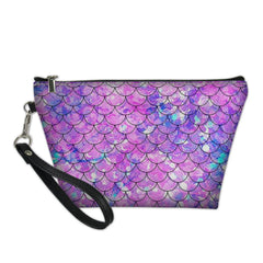 Colorful Scales Print Makeup Bag Toiletries Organizer