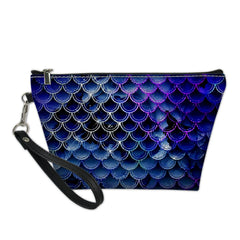 Colorful Scales Print Makeup Bag Toiletries Organizer