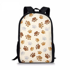 Colorful Dog Paw School Bag Backpack for Kids Boys Girls