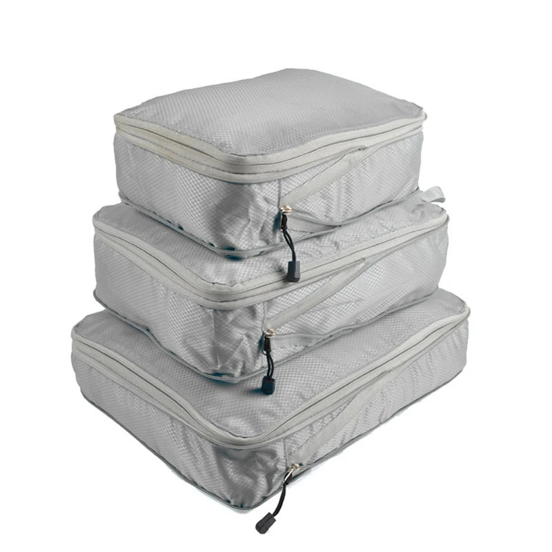3pc Compression Packing Cube Travel Bag Organizer