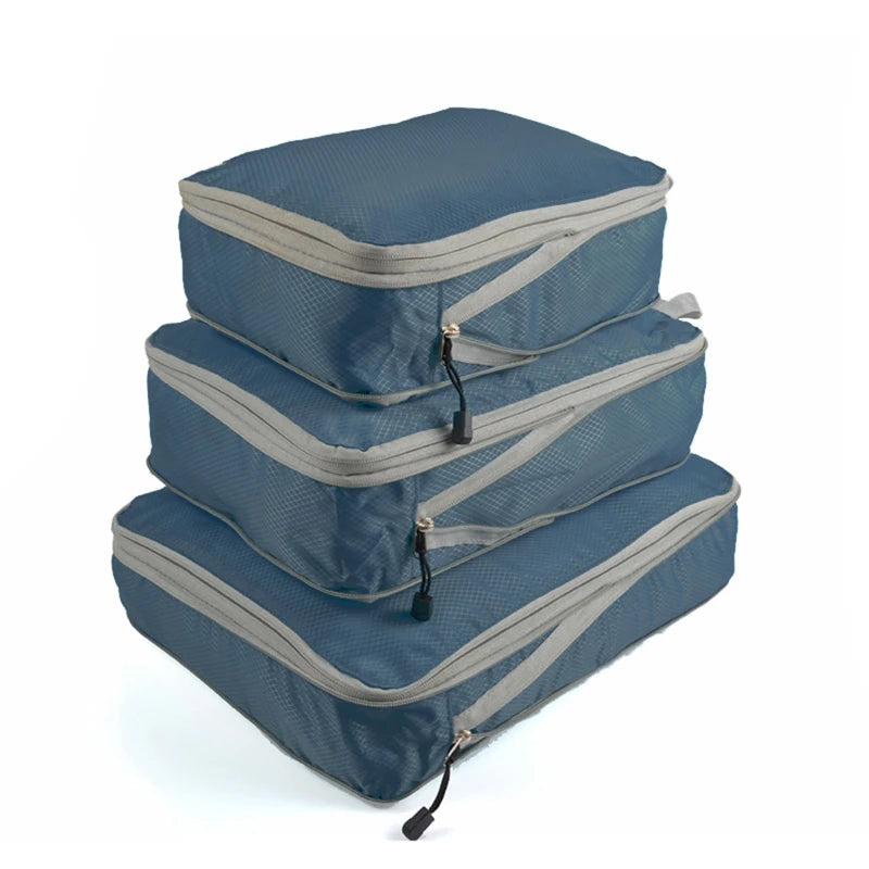 3pc Compression Packing Cube Travel Bag Organizer