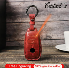 Leather Key Case for BENZ GLA200 C200L GLC260 GLK300 CLA