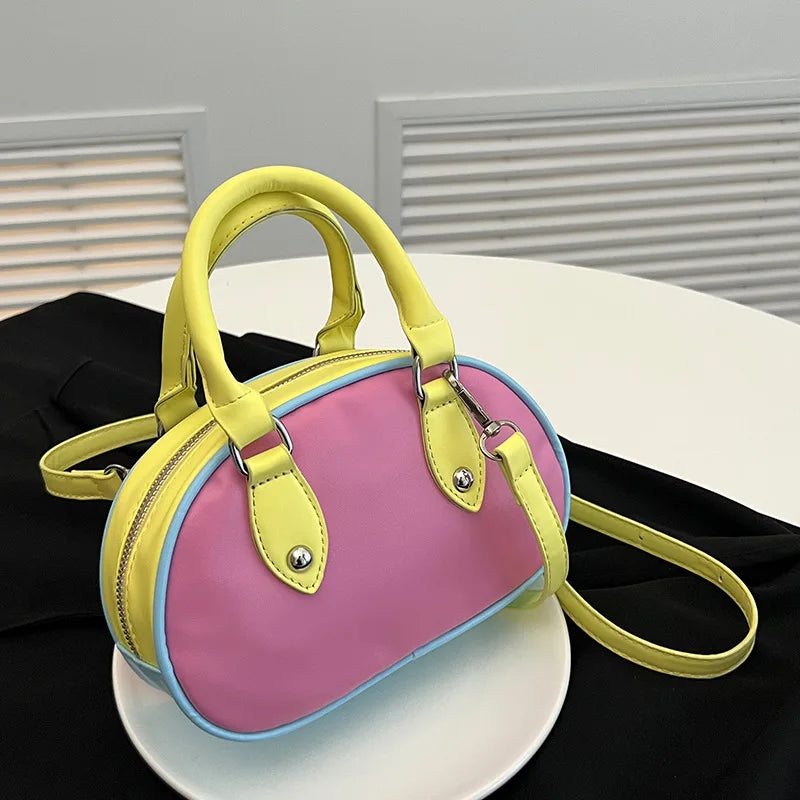 Small Tote Bag PU Leather Women's Handbag Crossbody Pack