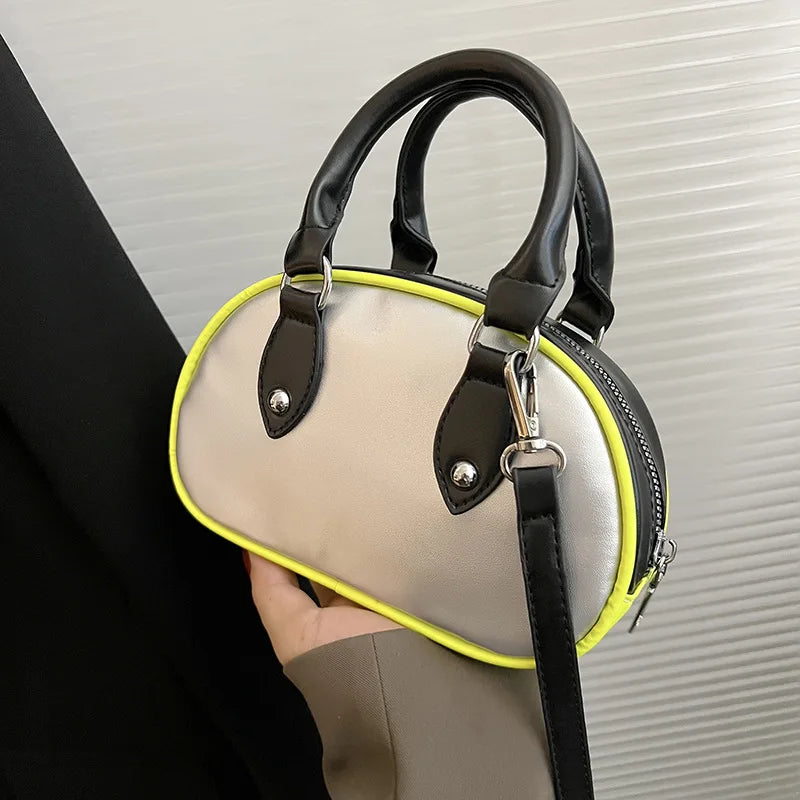 Small Tote Bag PU Leather Women's Handbag Crossbody Pack