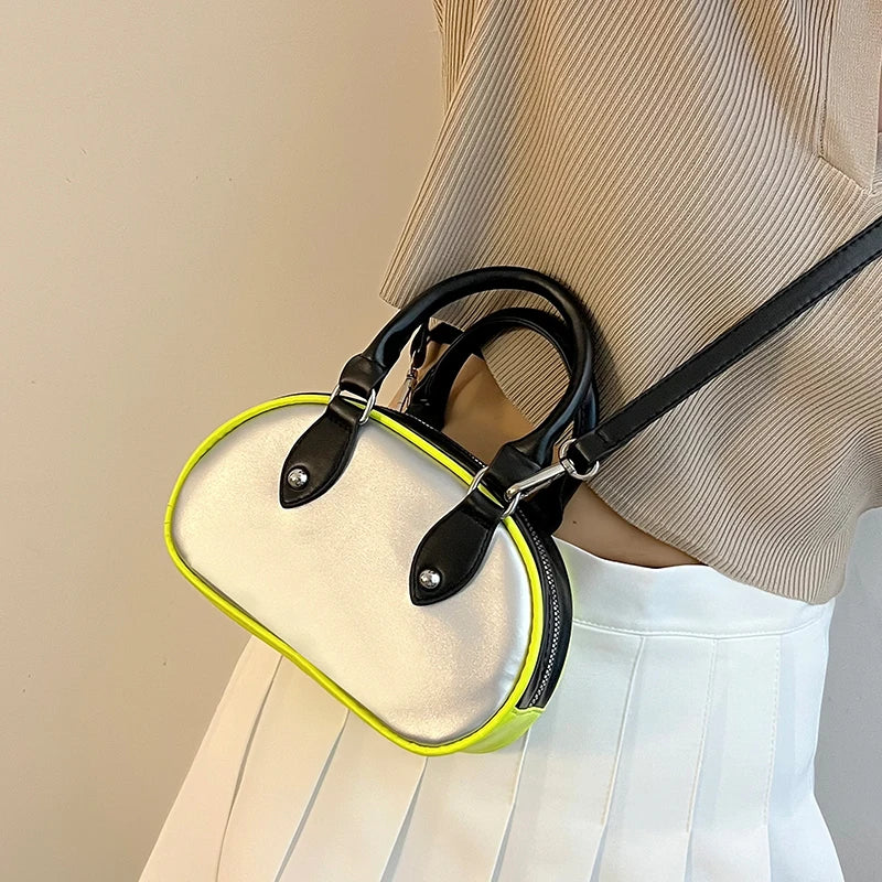 Small Tote Bag PU Leather Women's Handbag Crossbody Pack