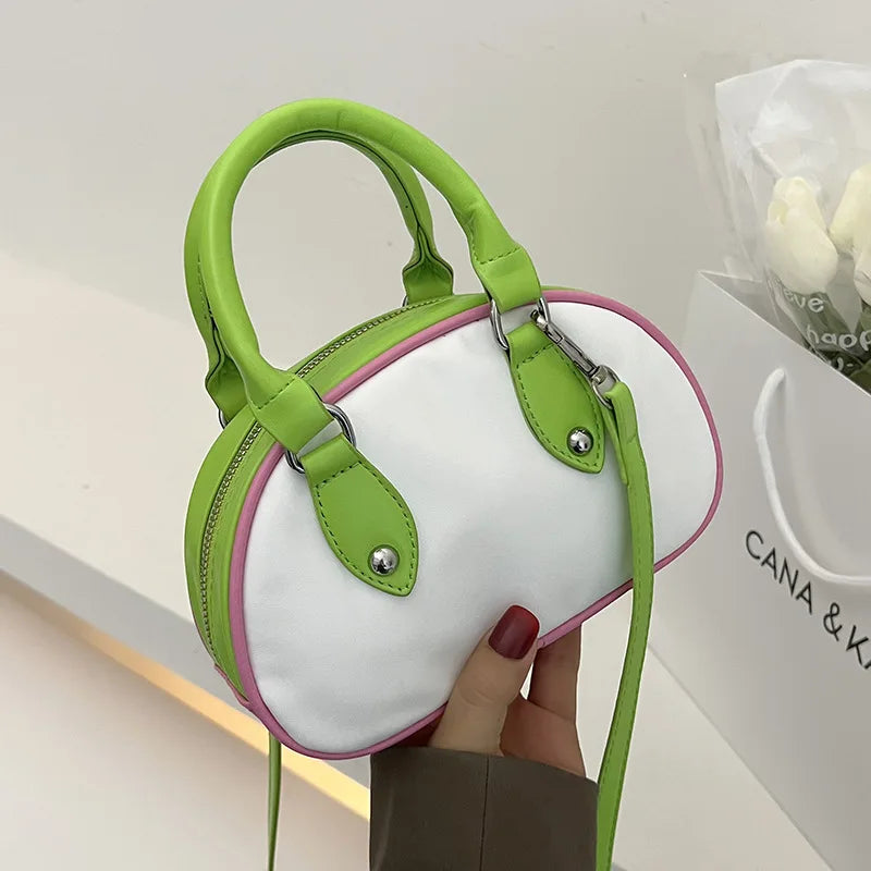 Small Tote Bag PU Leather Women's Handbag Crossbody Pack