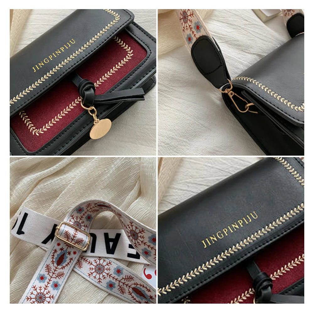 Leather Crossbody Bag Women Messenger Bag