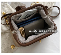 Spring PU Leather Women's Small Tote Handbag Shoulder Messenger Bag Purses