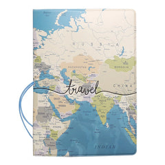 Portable Passport Case Travel Map Passport Holder Passport Bag Air Ticket