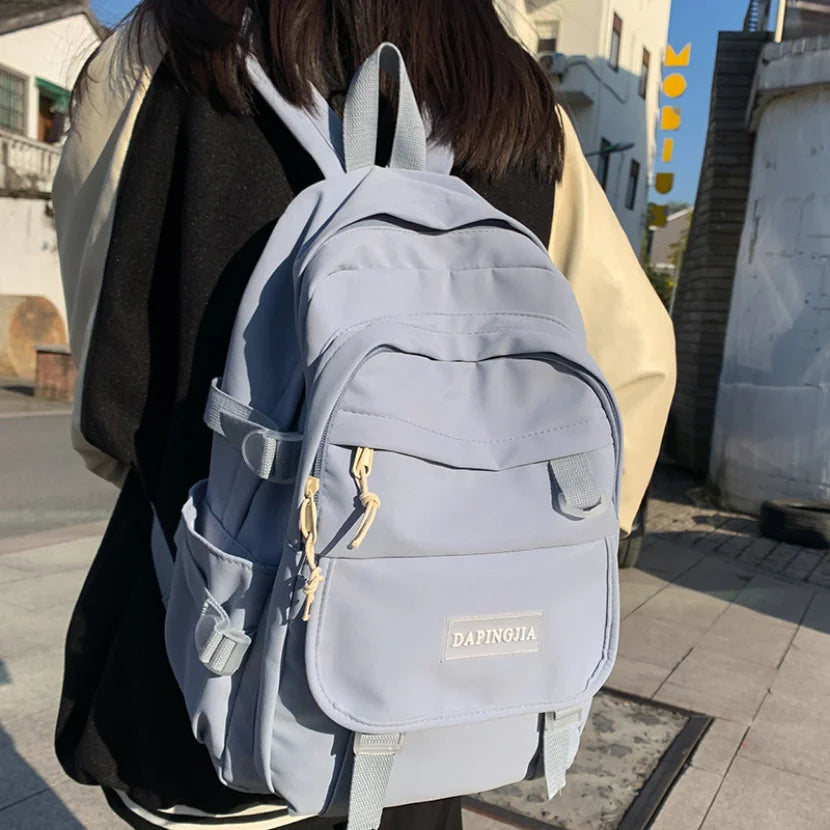 Female Waterproof College Backpack Lady Laptop Book Bag