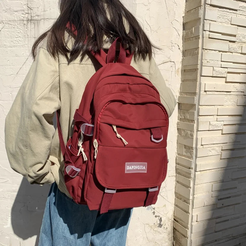 Female Waterproof College Backpack Lady Laptop Book Bag