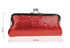 Aluminum Sheet Handbag Evening Makeup Bag