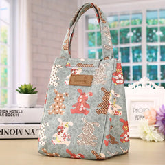 Cooler Lunch Bag Cat Multicolor Women Waterproof Hand Pack