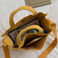 Corduroy Casual Women's Tote Shoulder Bag Retro Purse Crossbody Messenger