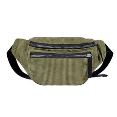 Women's Corduroy Waist Chest Bag Zipper
