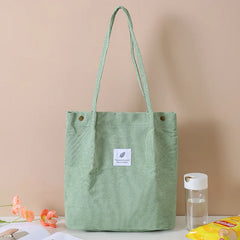 Corduroy Women Bag Large Capacity Shopping Bags for Women