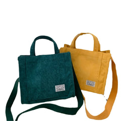 Corduroy Women's Shoulder Bag Small Square Handbag