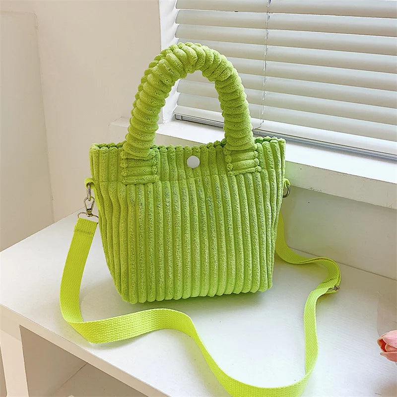 Women's Corduroy Bucket Bag