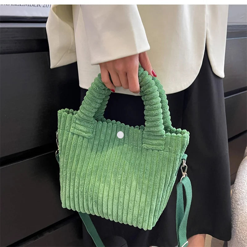 Women's Corduroy Bucket Bag