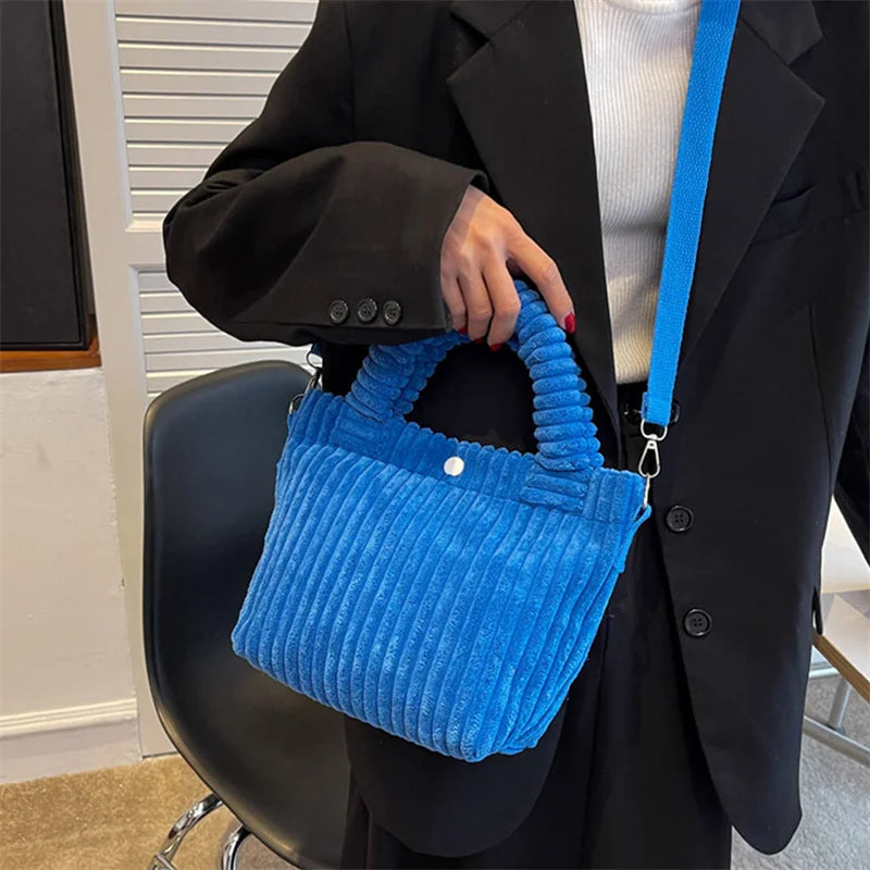 Women's Corduroy Bucket Bag