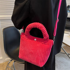 Women's Corduroy Bucket Bag