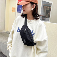 Corduroy Women's Waist Bag Canvas Ladies Shoulder Crossbody Fanny Pack