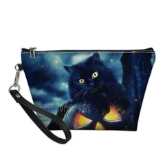 Gothic Cat 3D Pattern Cosmetic Bag
