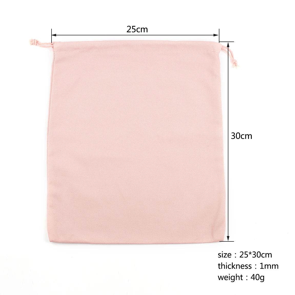 Cotton Canvas Inner Bags Drawstring Pouch Pink Gray Beige