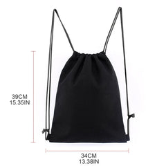 Cotton Drawstring Backpack Gym Sacks Canvas Cinch Sport Pack