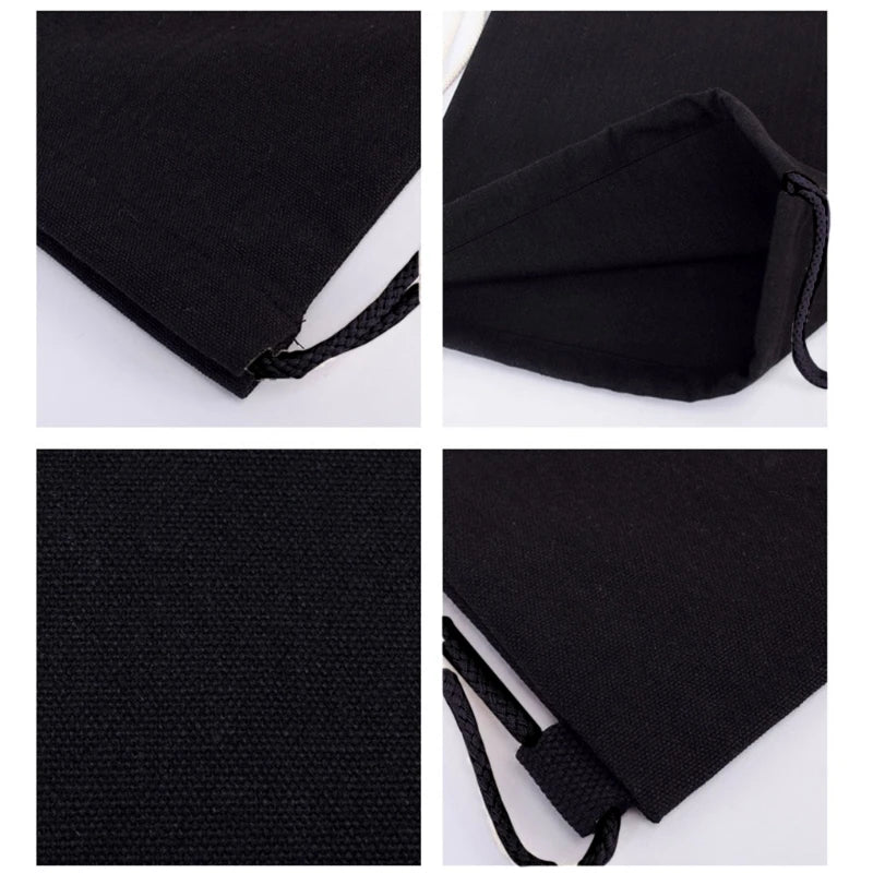 Cotton Drawstring Backpack Gym Sacks Canvas Cinch Sport Pack