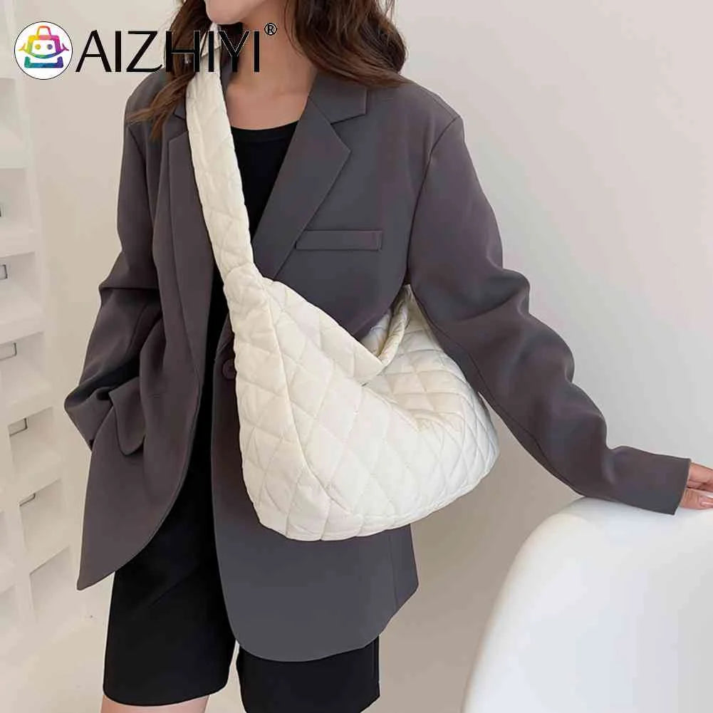 Cotton Padded Women Purse Handbags Large Capacity Tote
