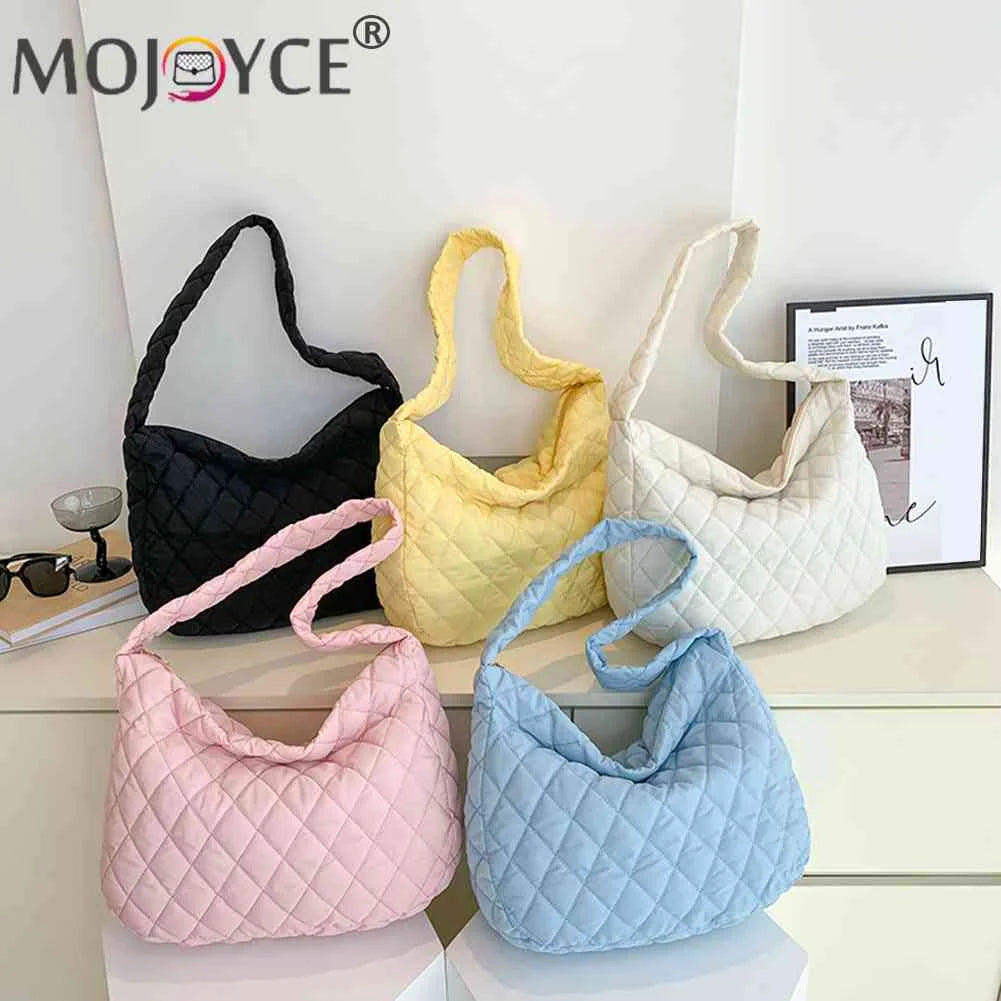 Cotton Padded Women Purse Handbags Large Capacity Tote Handbags