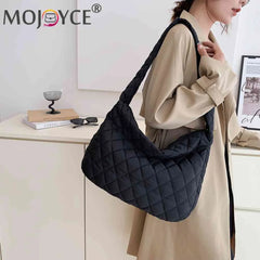 Cotton Padded Women Purse Handbags Large Capacity Tote Handbags