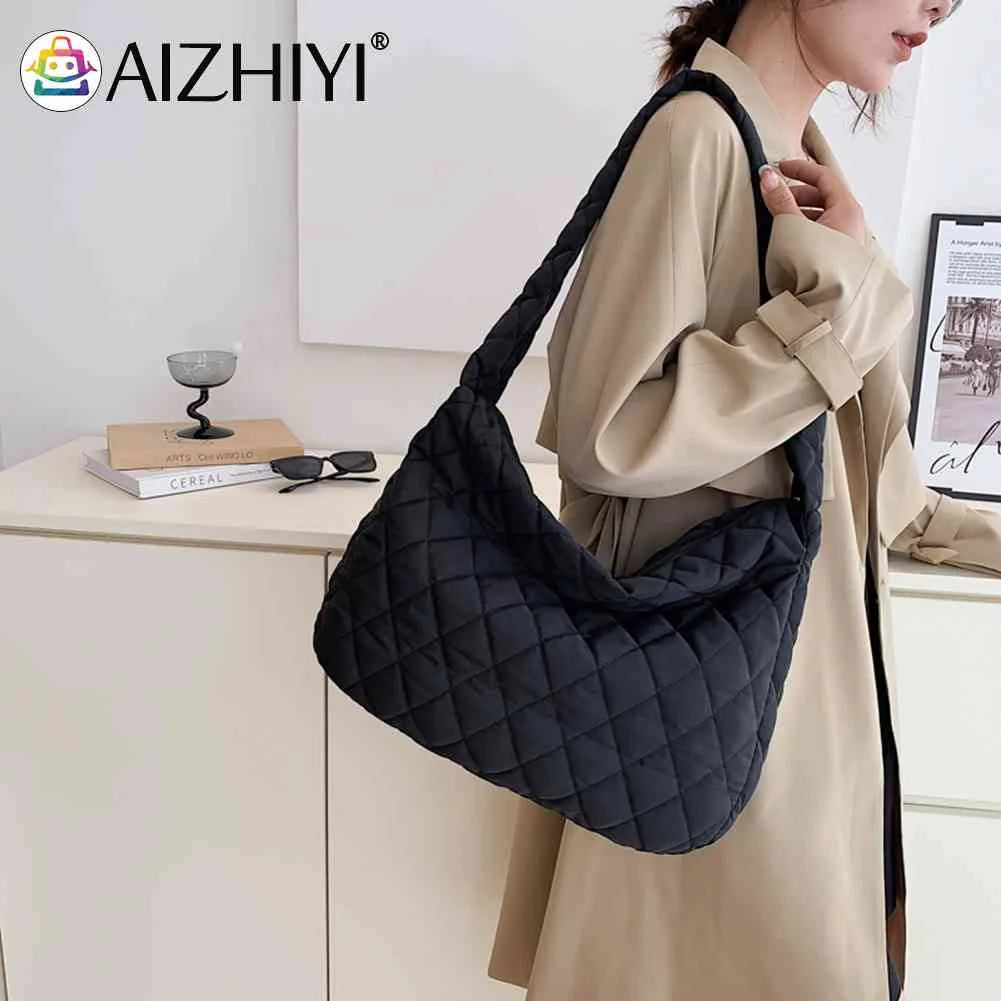 Cotton Padded Women Purse Handbags Large Capacity Tote