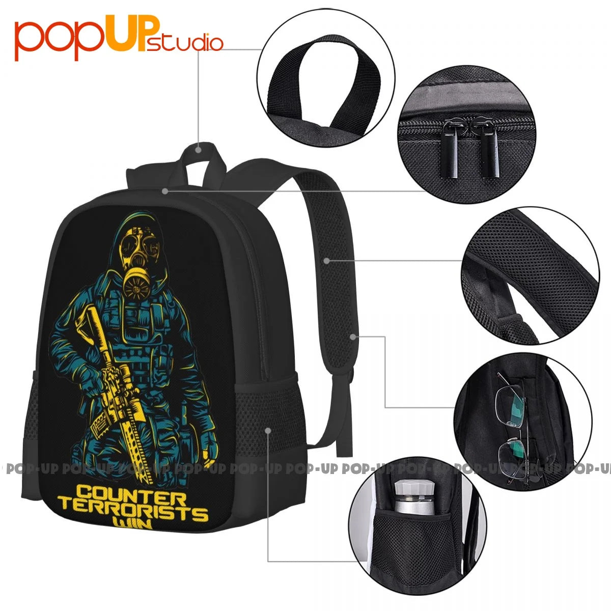 CSGO Inspired Gaming Backpack Large Capacity School Sports Style