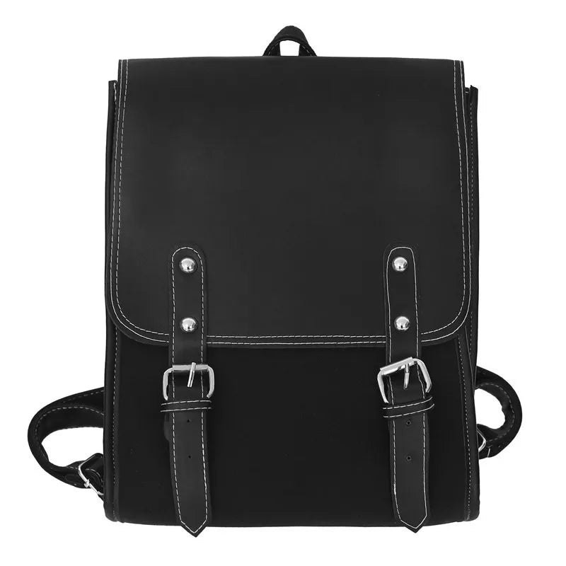 Leather Couple's Backpack Laptop Bag Large Capacity Travel Bag