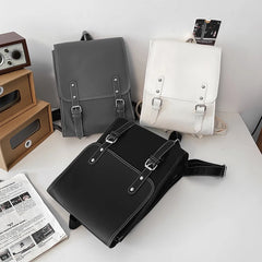 Leather Couple's Backpack Laptop Bag Large Capacity Travel Bag