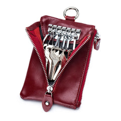 Cow Leather Key Holder Bag Organizer Car Key Case Pouch