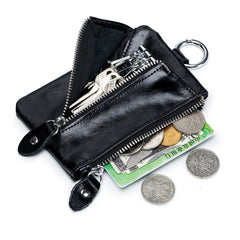 Cow Leather Key Holder Bag Organizer Car Key Case Pouch
