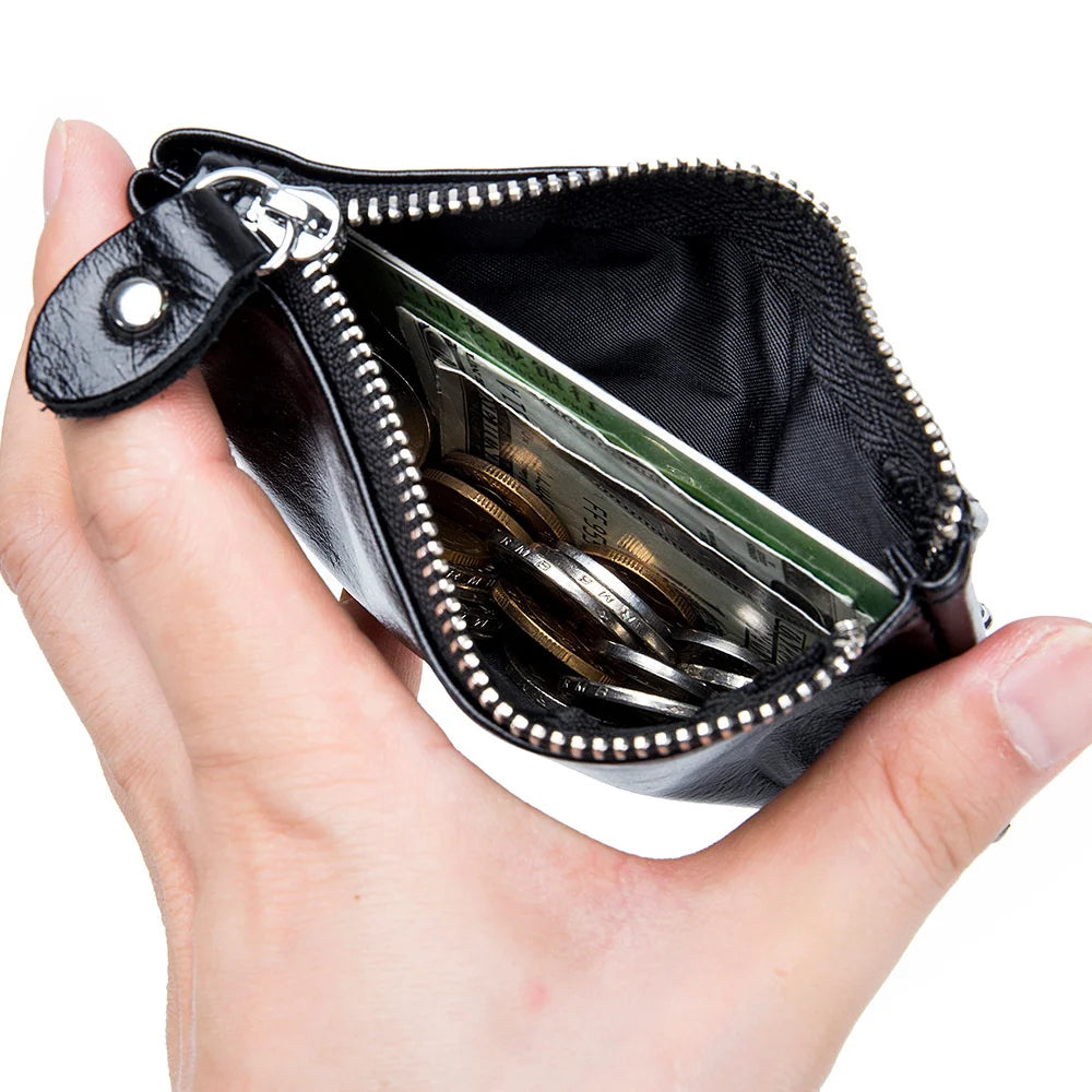 Cow Leather Key Holder Bag Organizer Car Key Case Pouch